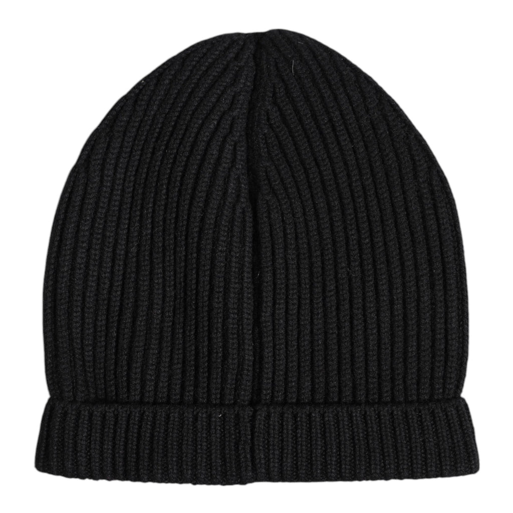 Dolce & Gabbana Black Cashmere Knitted Winter Beanie Hat