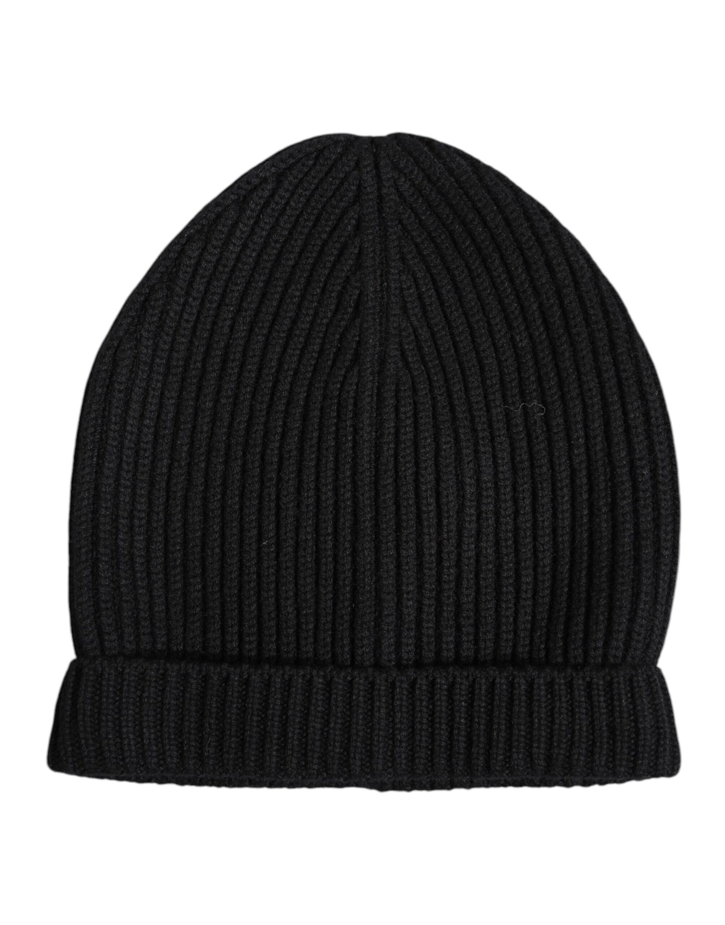 Dolce & Gabbana Black Cashmere Knitted Winter Beanie Hat Dolce & Gabbana