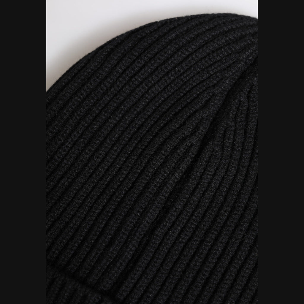 Dolce & Gabbana Black Cashmere Knitted Winter Beanie Hat