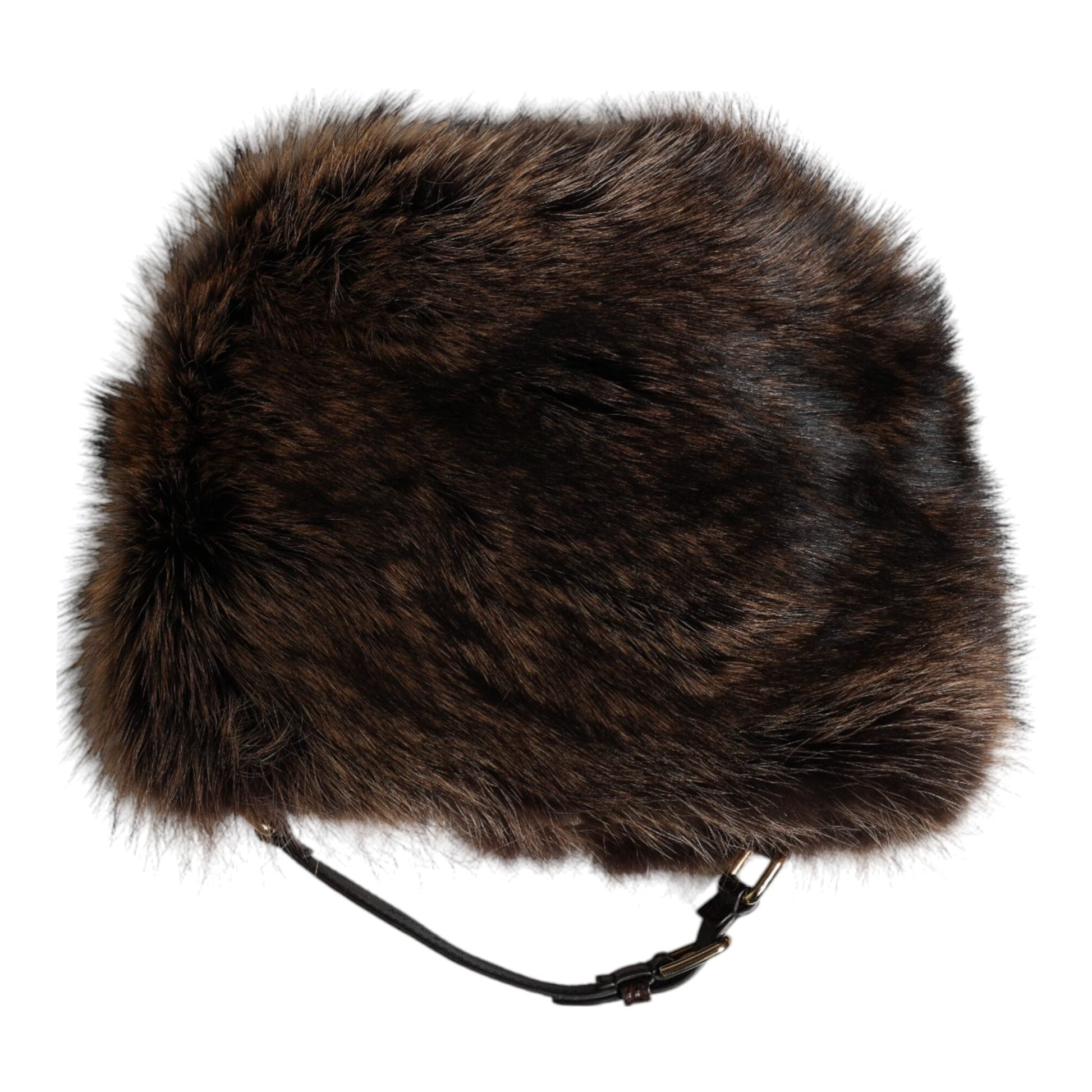 Dolce & Gabbana Brown Fur Women Bucket Hat Dolce & Gabbana
