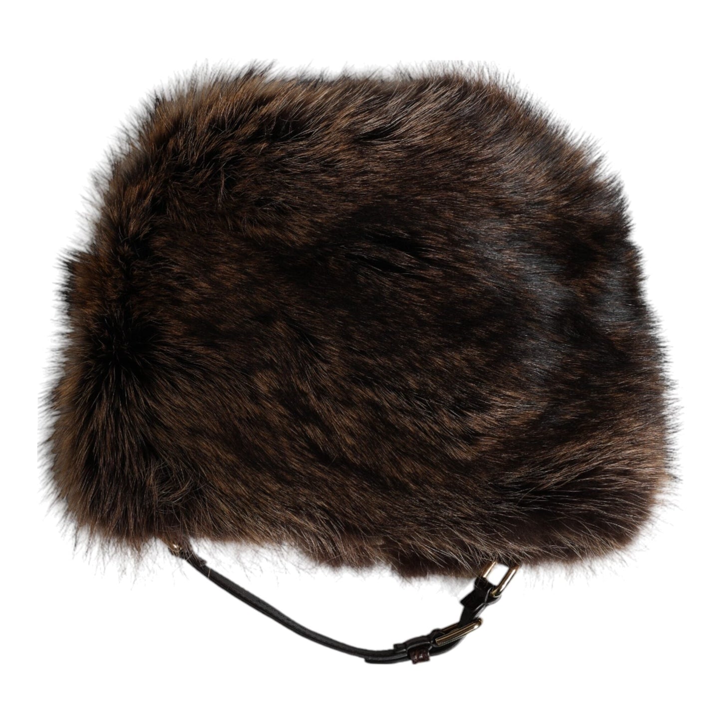 Dolce & Gabbana Brown Fur Women Bucket Hat Dolce & Gabbana
