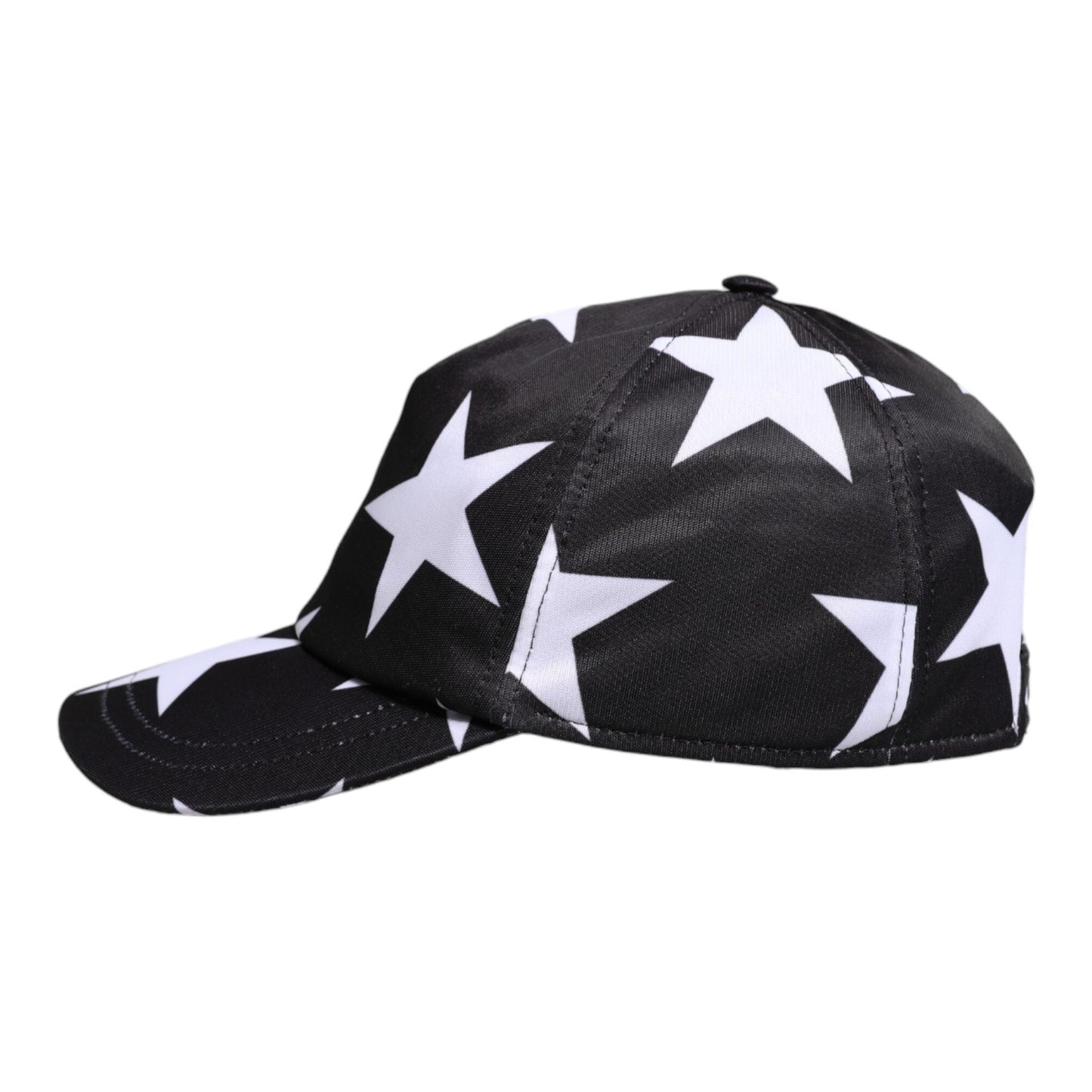 Dolce & Gabbana Black Star Print Polyester Baseball Cap