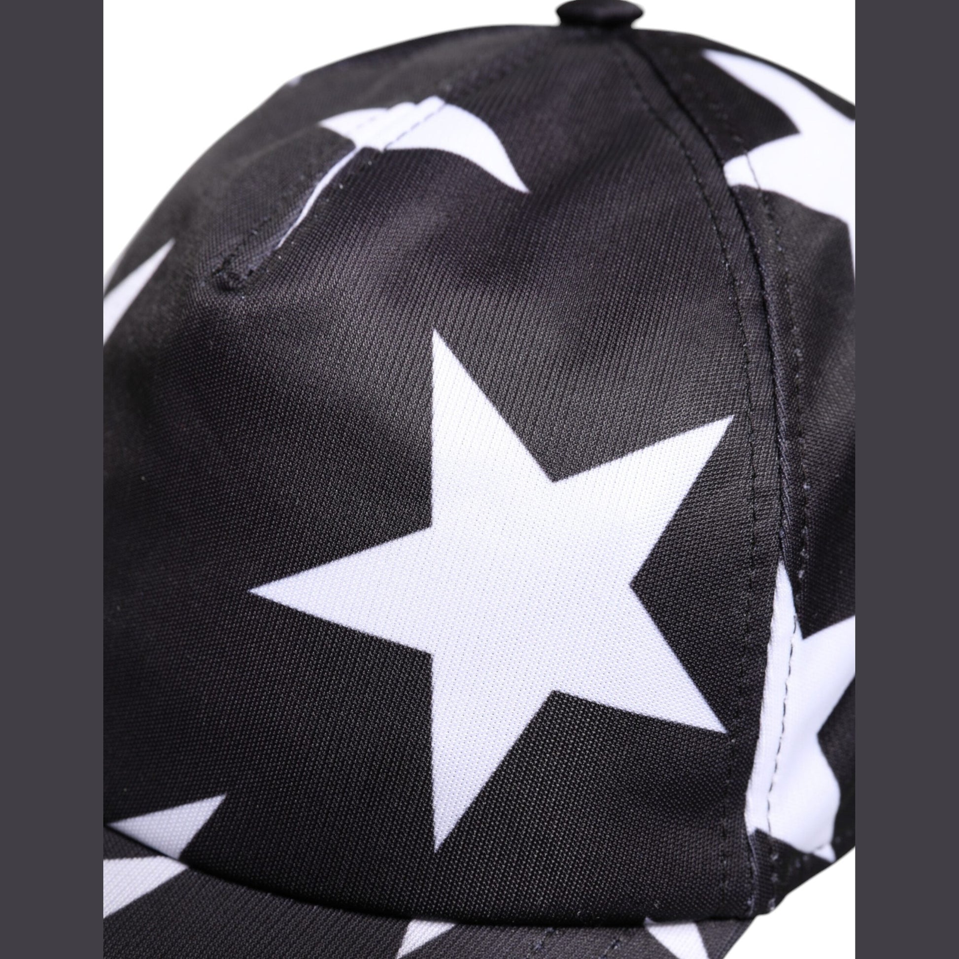Dolce & Gabbana Black Star Print Polyester Baseball Cap