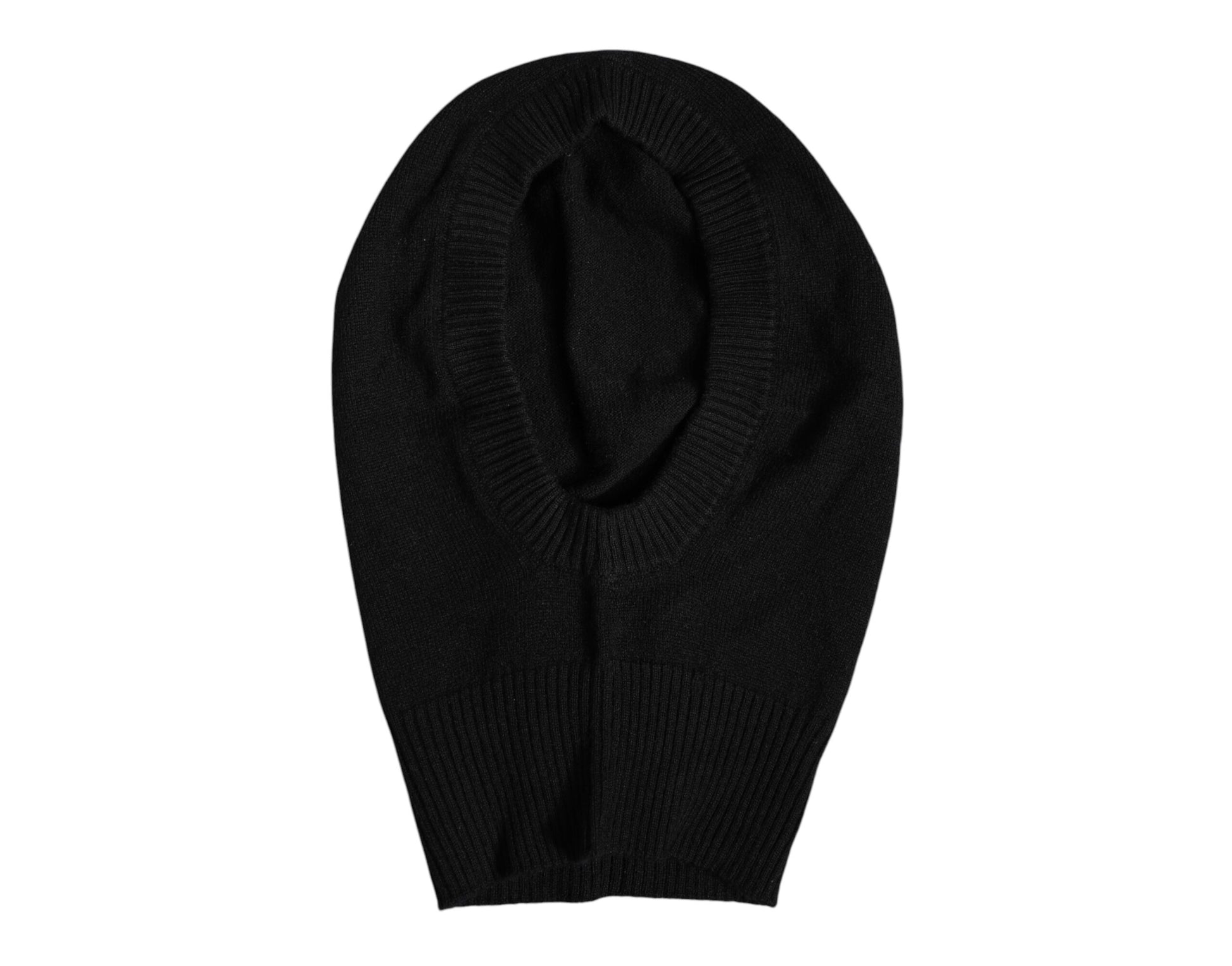 Dolce & Gabbana Black Cashmere Knitted Ski Mask Balaclava Hat Dolce & Gabbana
