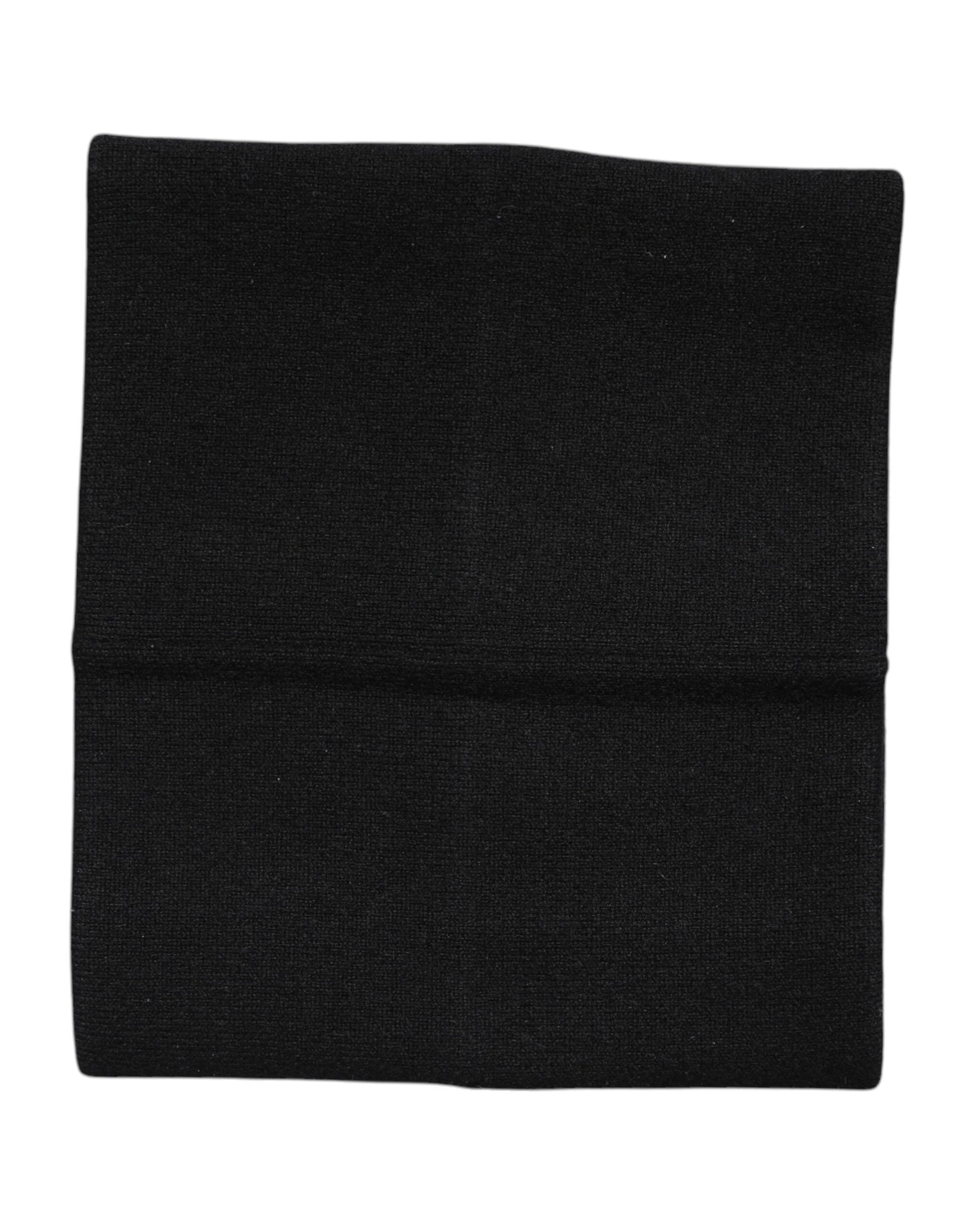 Dolce & Gabbana Black Cashmere Knitted Neck Warmer Foulard Scarf Dolce & Gabbana