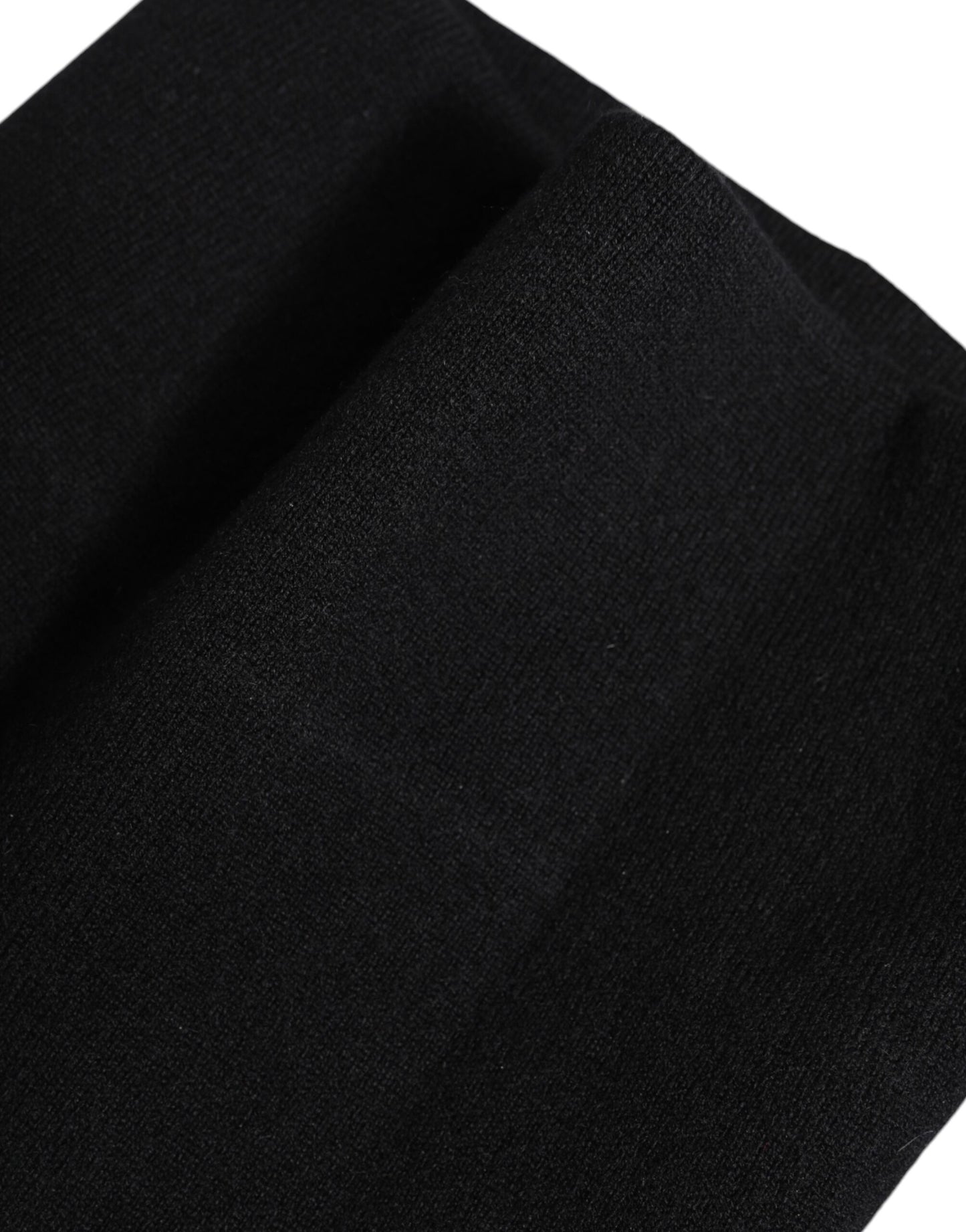 Dolce & Gabbana Black Cashmere Knitted Neck Warmer Foulard Scarf Dolce & Gabbana