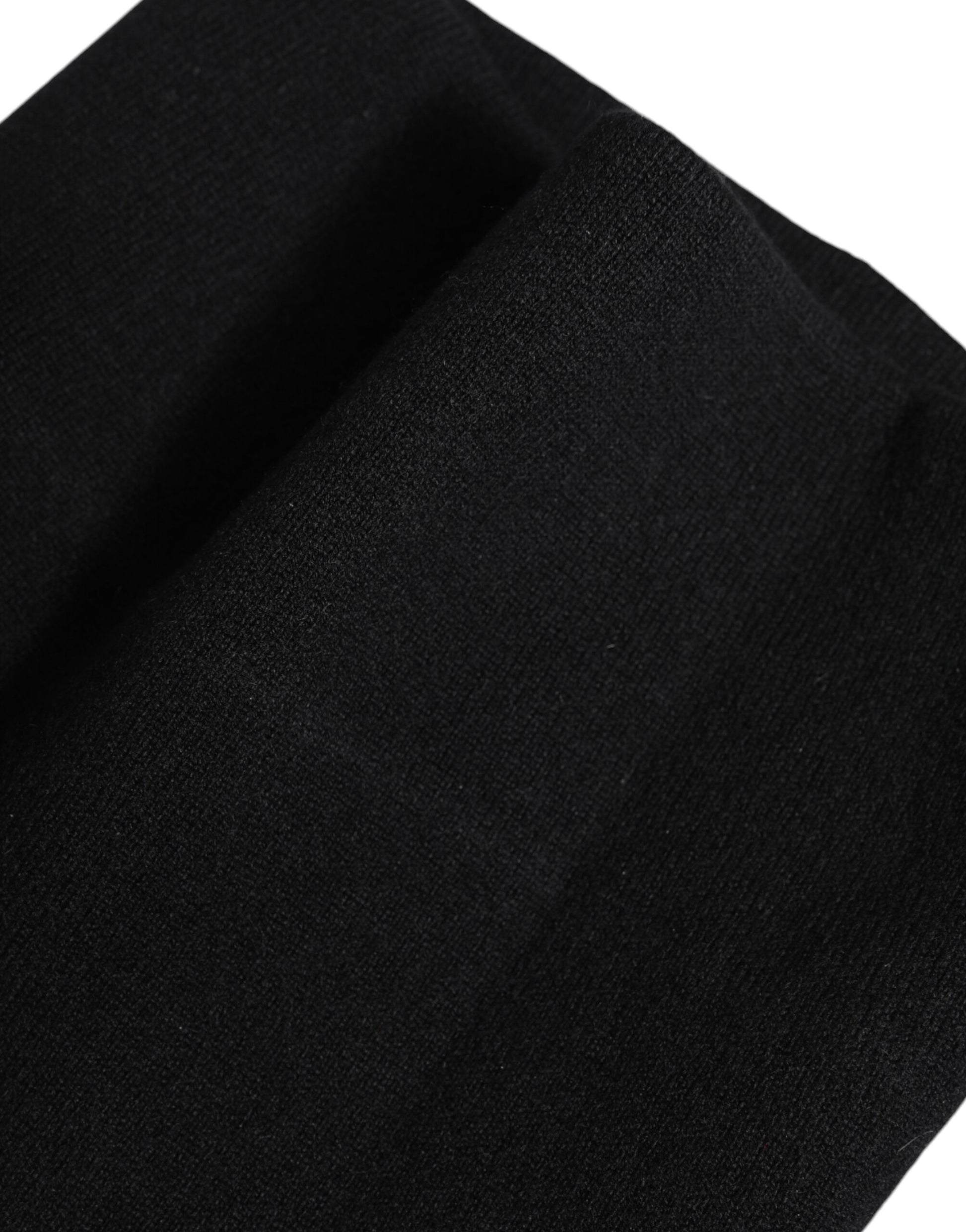 Dolce & Gabbana Black Cashmere Knitted Neck Warmer Foulard Scarf Dolce & Gabbana