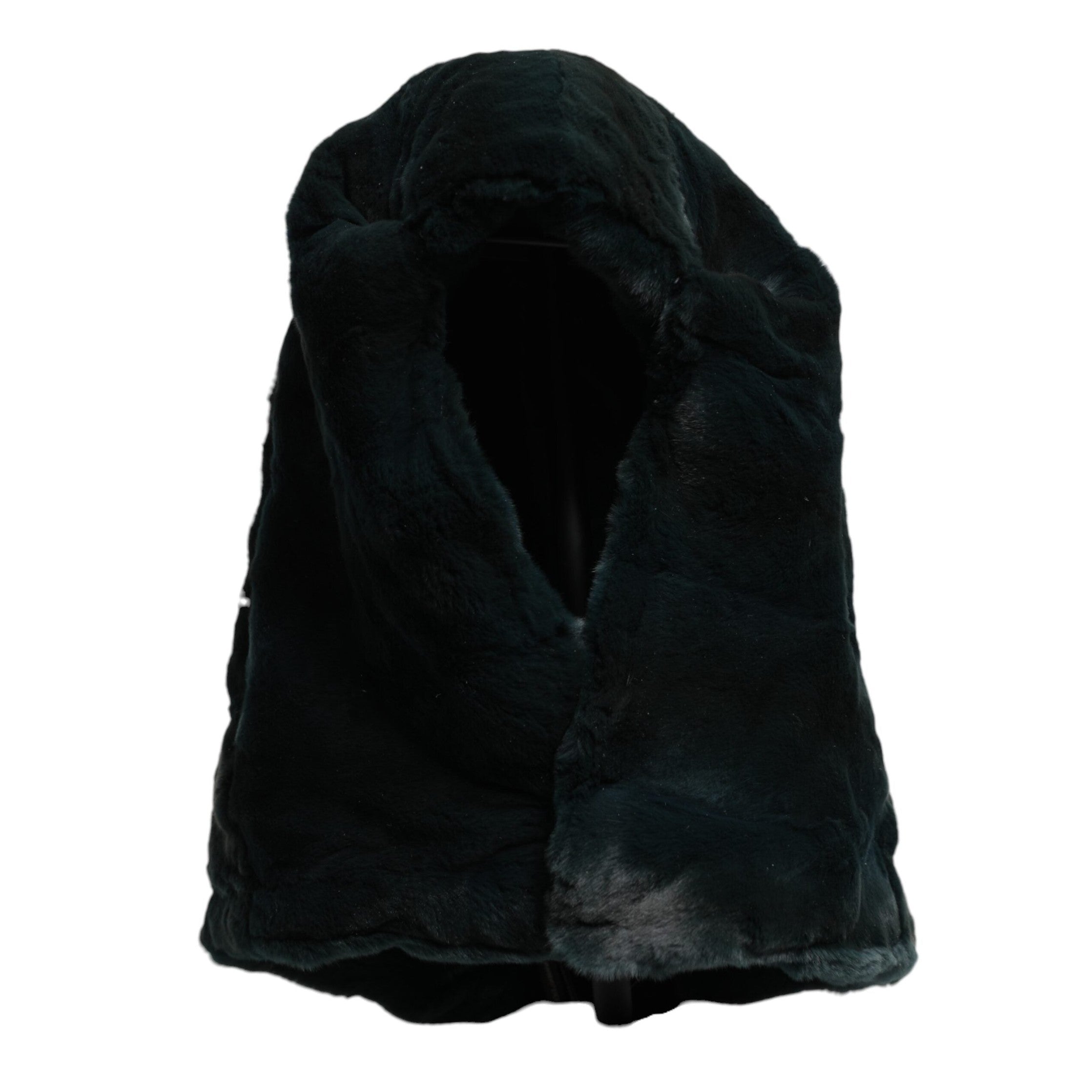 Dolce & Gabbana Black Weasel Fur Womens Beanie Hat