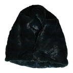 Dolce & Gabbana Black Weasel Fur Womens Beanie Hat