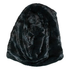 Dolce & Gabbana Black Weasel Fur Womens Beanie Hat