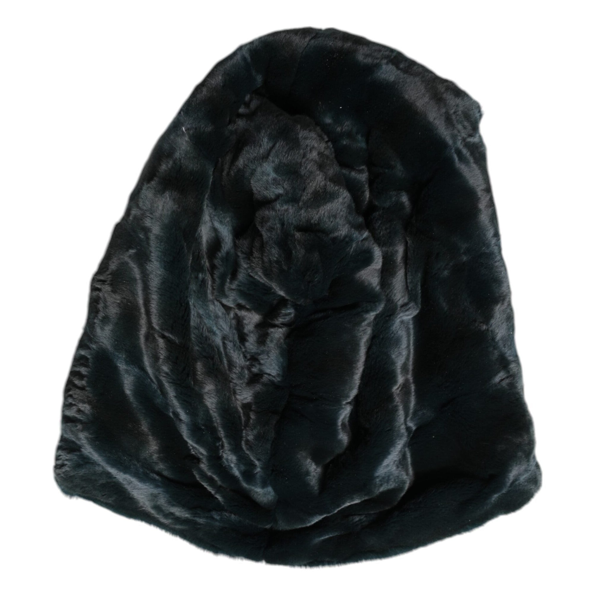 Dolce & Gabbana Black Weasel Fur Womens Beanie Hat