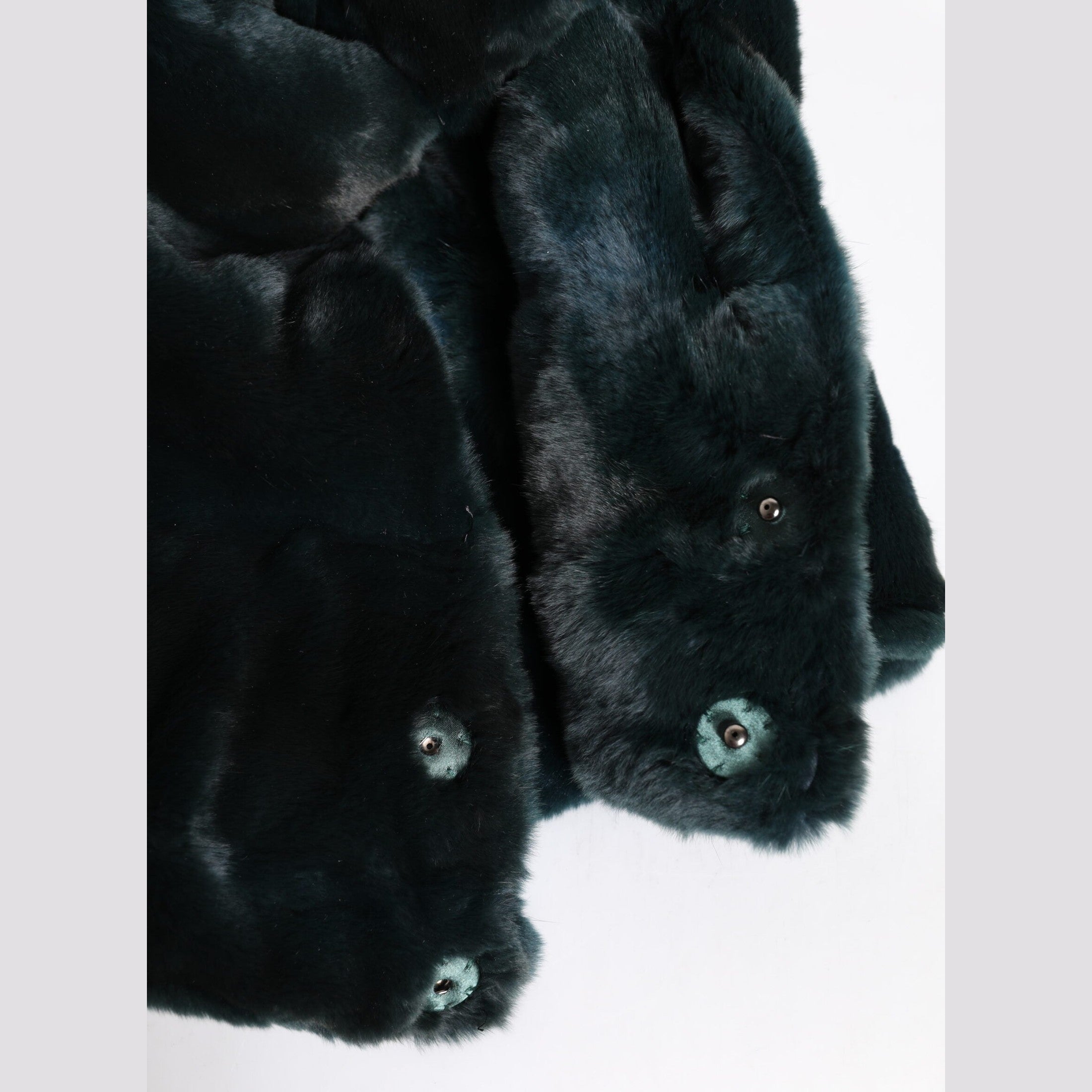 Dolce & Gabbana Black Weasel Fur Womens Beanie Hat