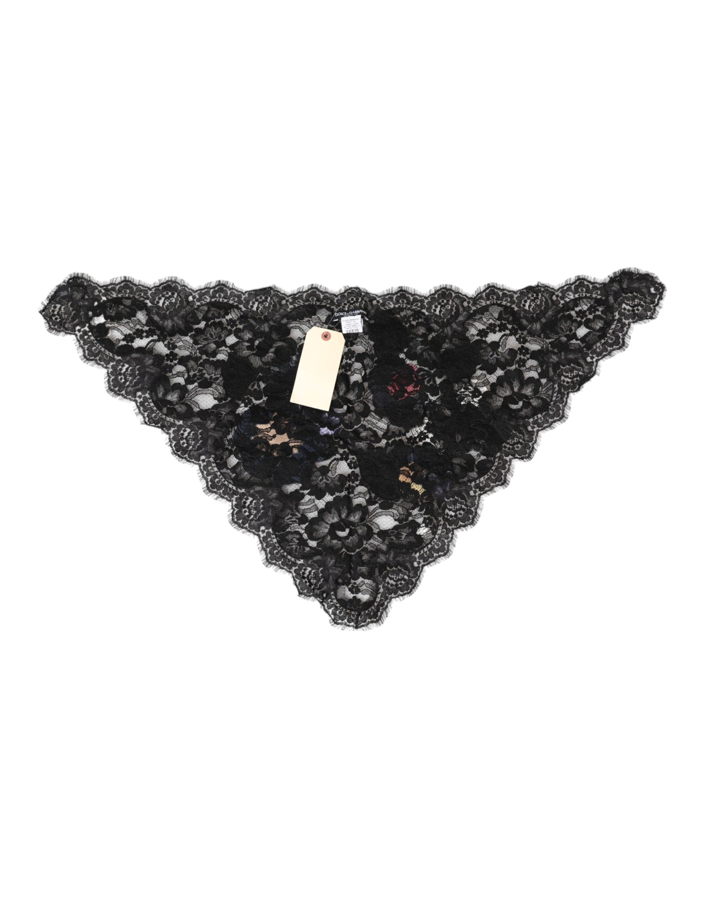 Dolce & Gabbana Black Lace Floral Applique Cotton Veil Hat Dolce & Gabbana