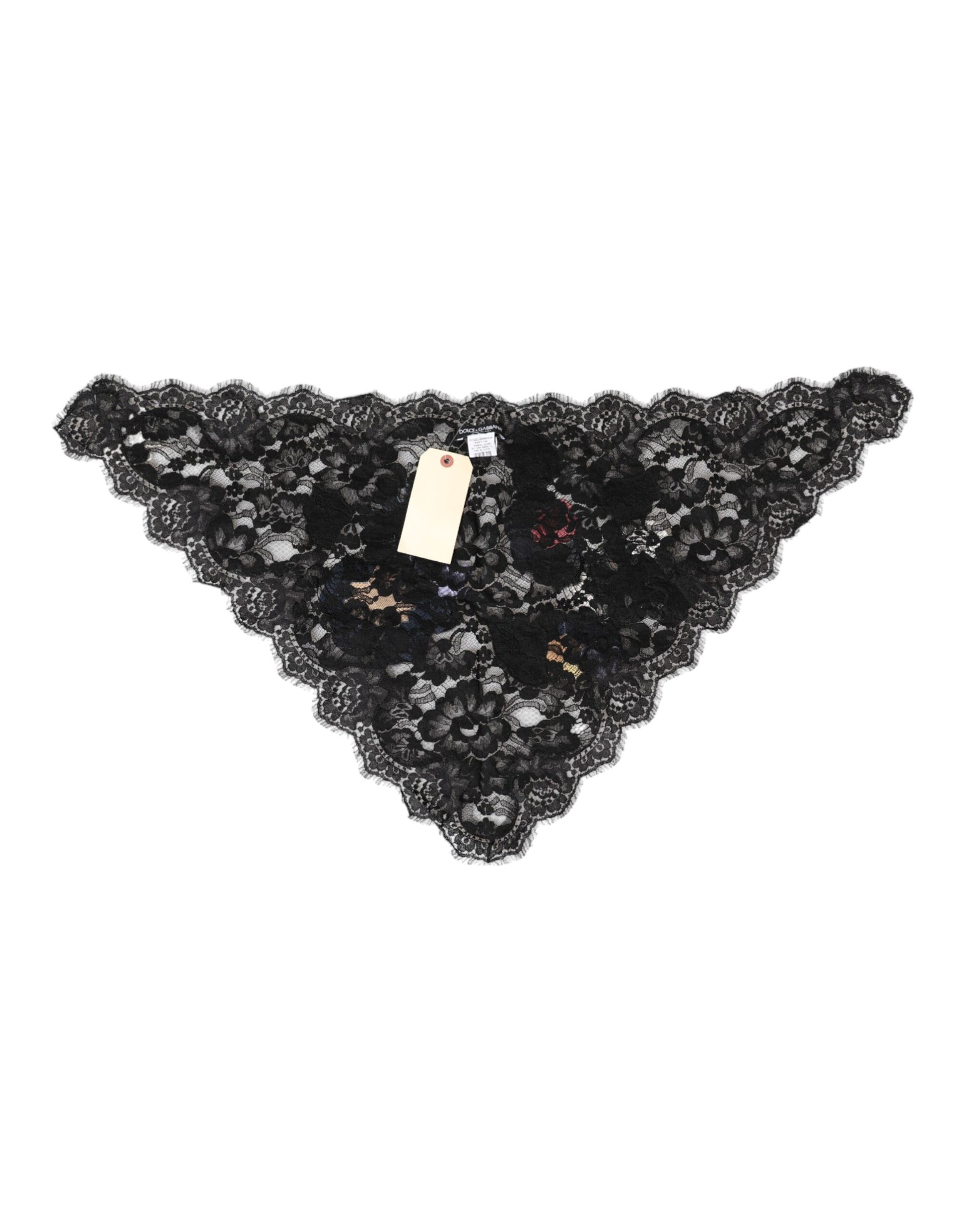 Dolce & Gabbana Black Lace Floral Applique Cotton Veil Hat Dolce & Gabbana