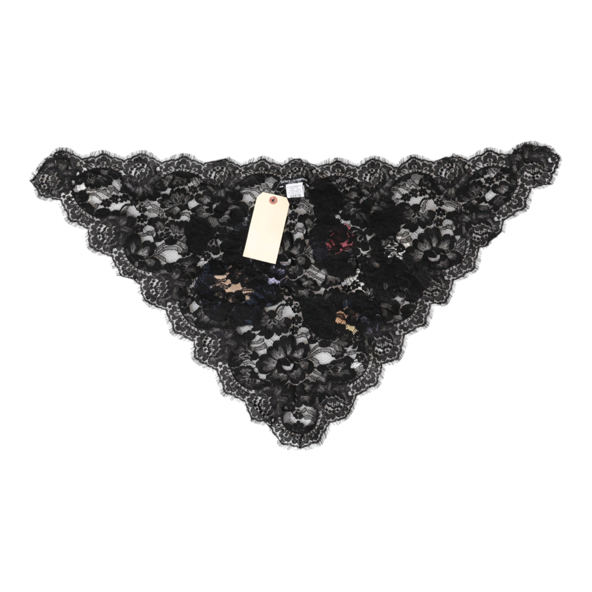 Dolce & Gabbana Black Lace Floral Applique Cotton Veil Hat Dolce & Gabbana