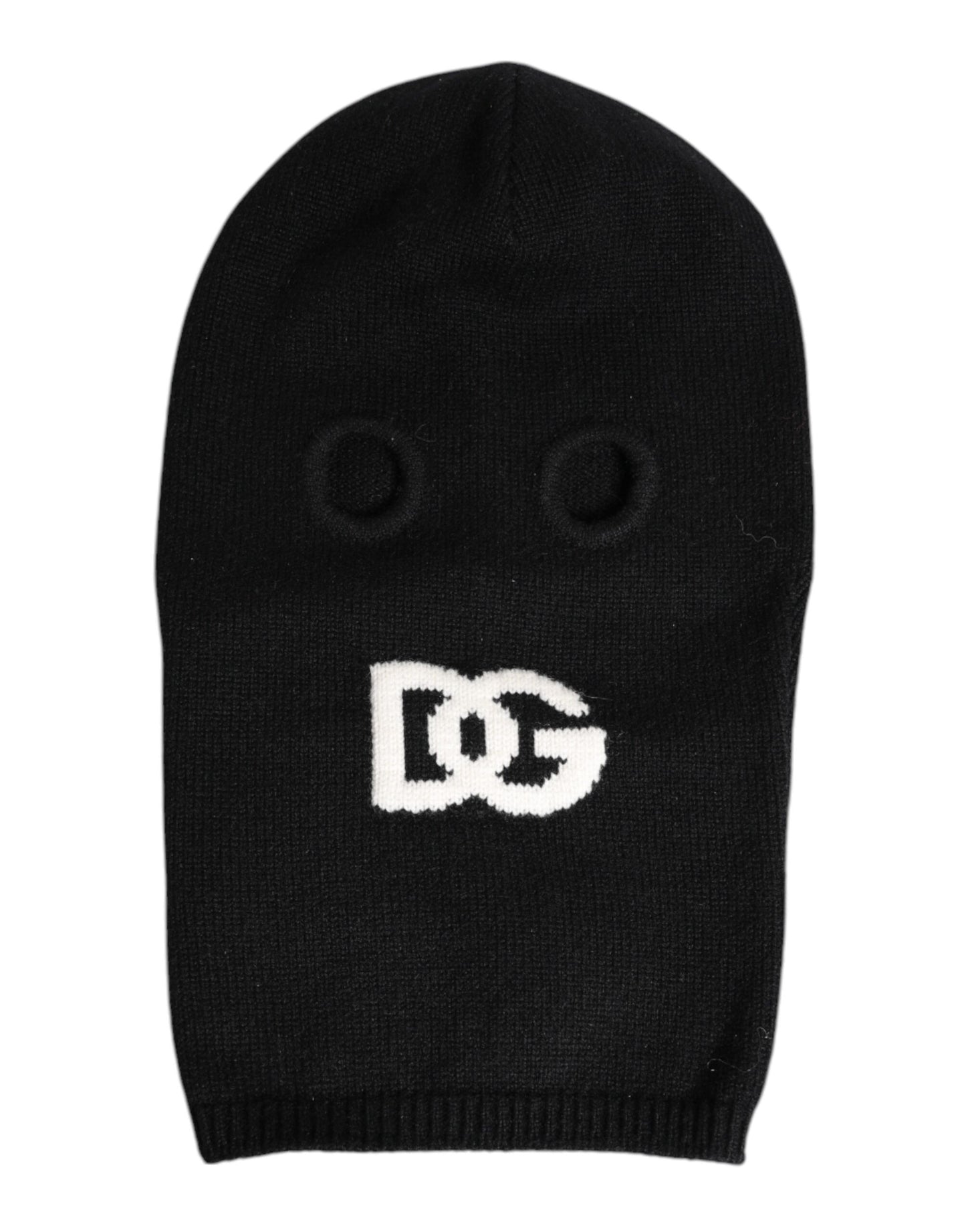 Dolce & Gabbana Black Cashmere Knitted Ski Mask Balaclava Hat Dolce & Gabbana