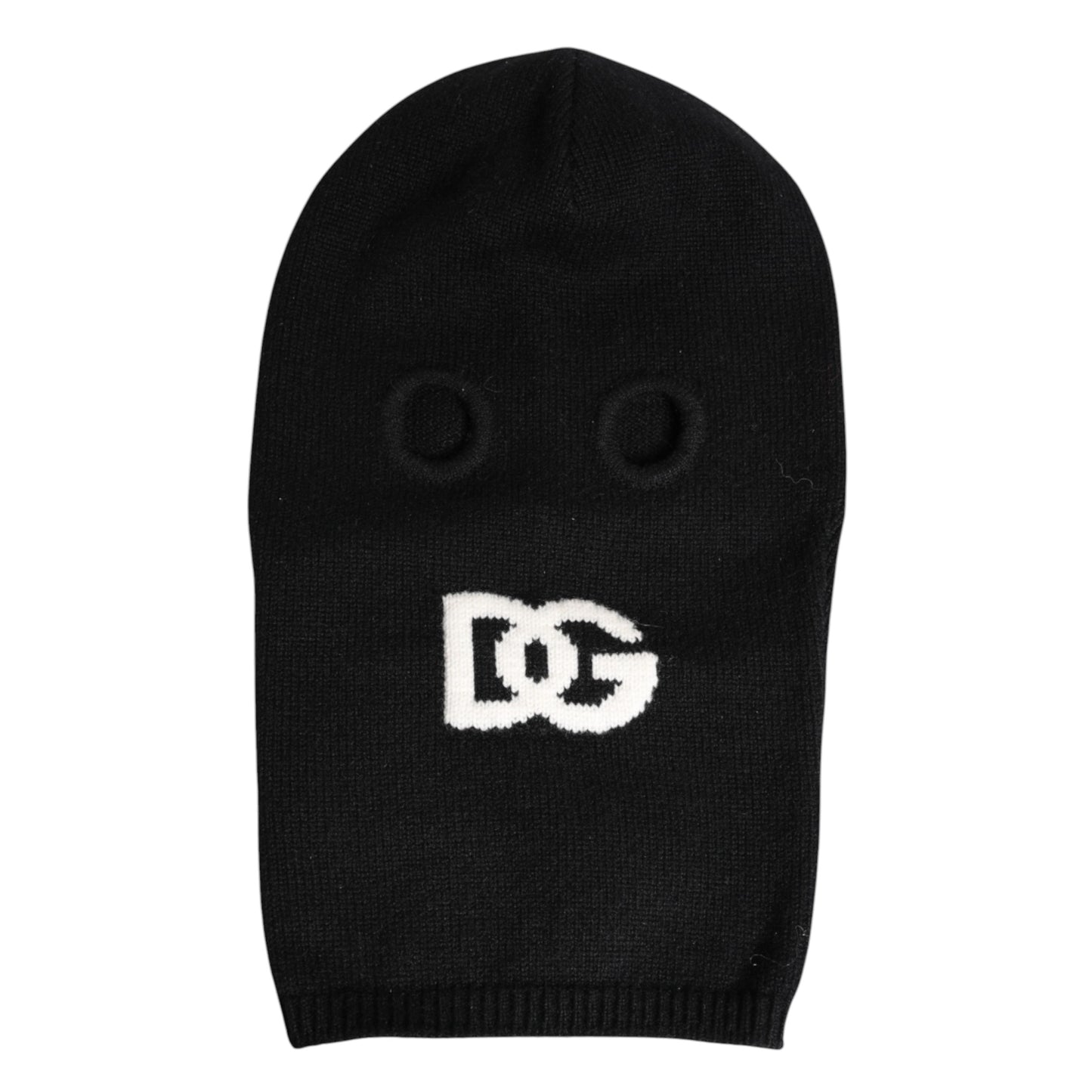 Dolce & Gabbana Black Cashmere Knitted Ski Mask Balaclava Hat Dolce & Gabbana