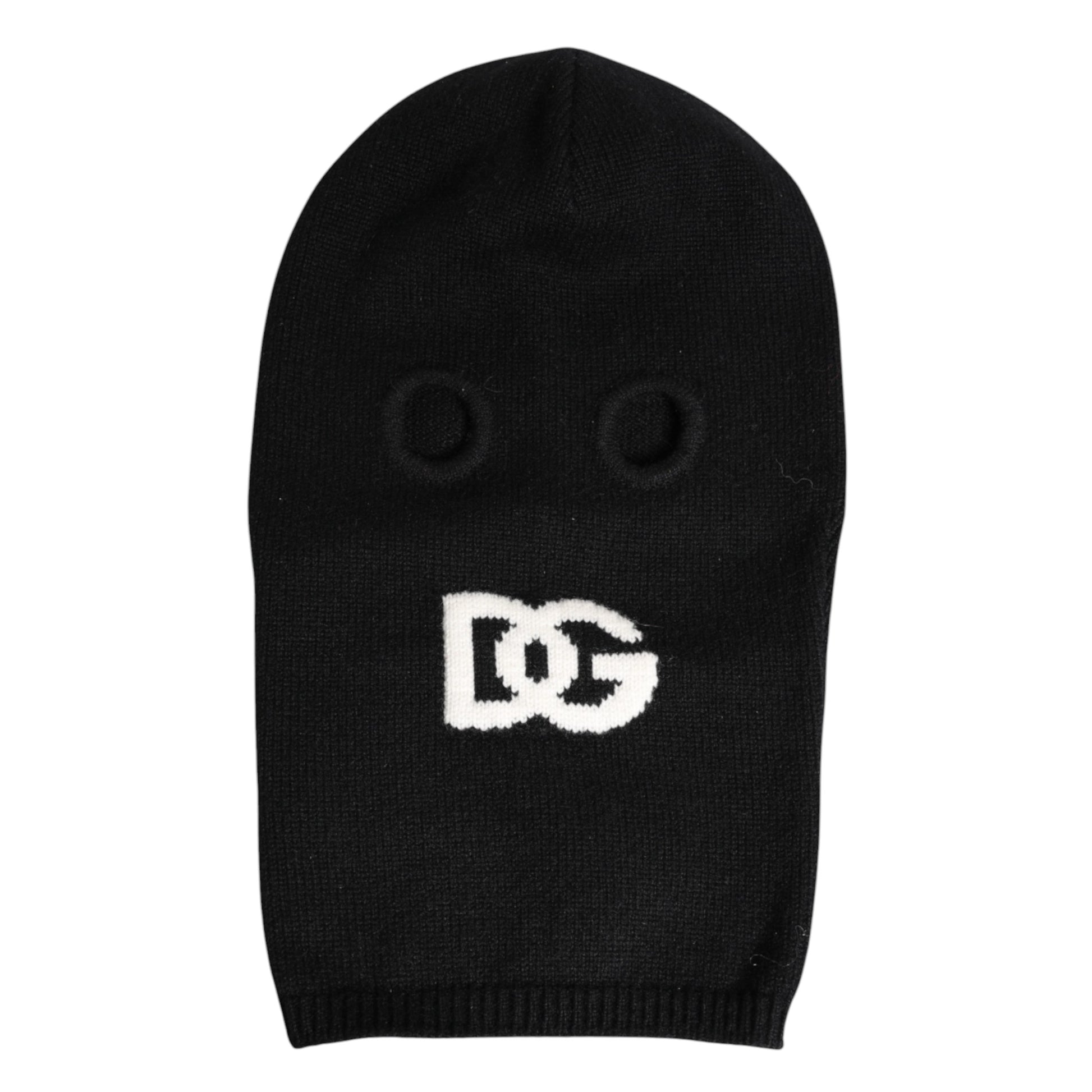 Dolce & Gabbana Black Cashmere Knitted Ski Mask Balaclava Hat Dolce & Gabbana