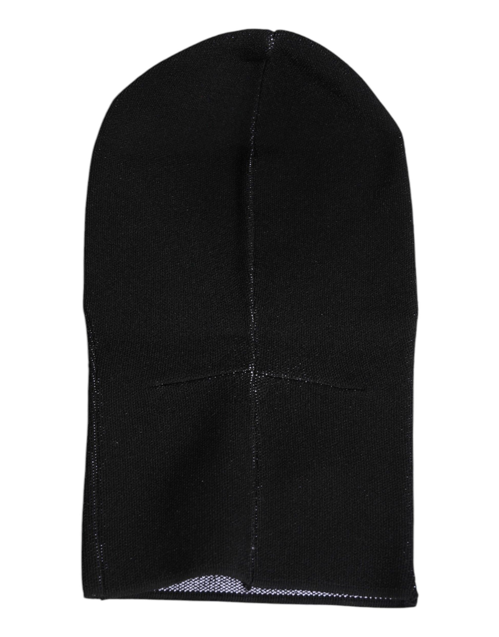 Dolce & Gabbana Black Cashmere Knitted Ski Mask Balaclava Hat Dolce & Gabbana