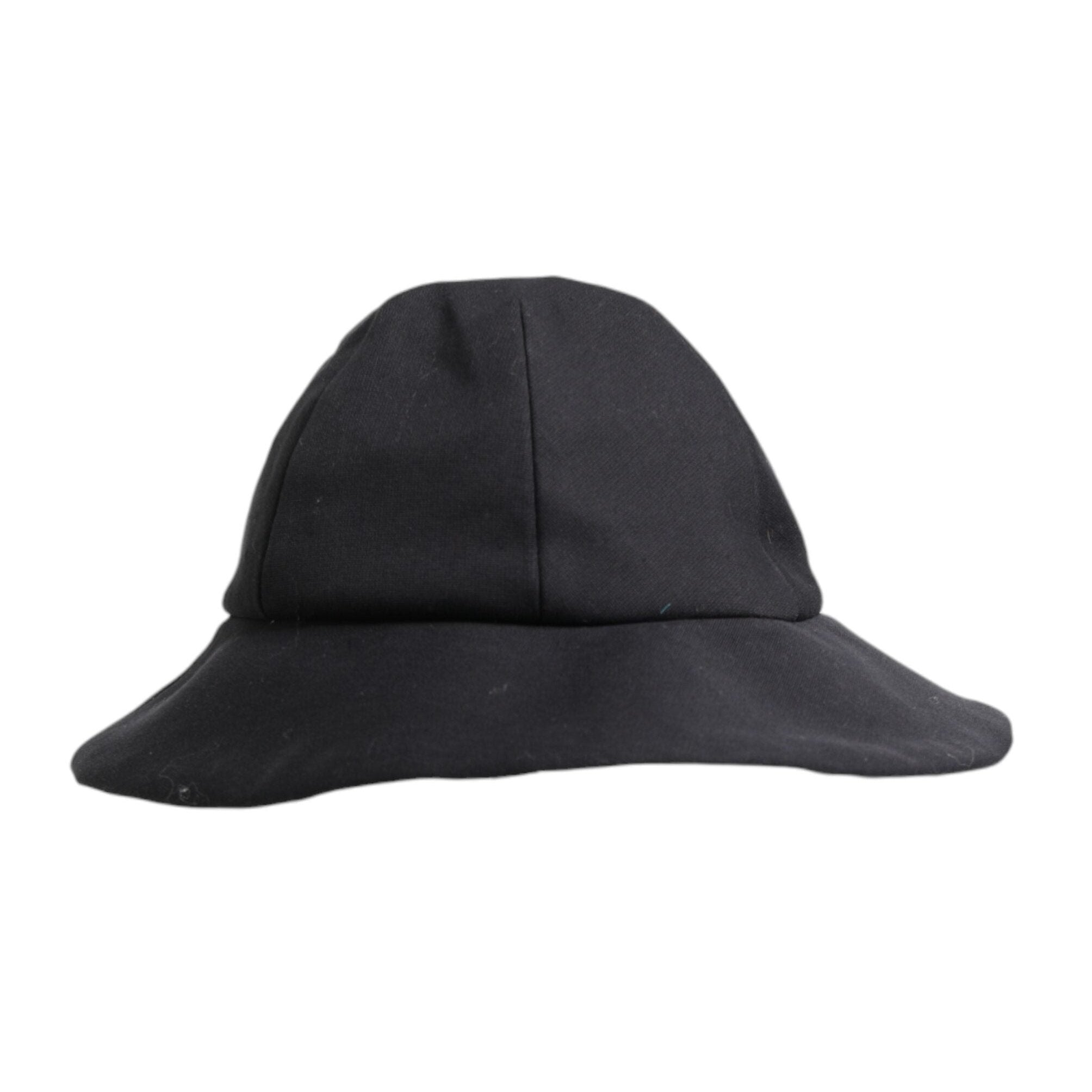 Dolce & Gabbana Black Cotton Wide Brim Bucket Hat