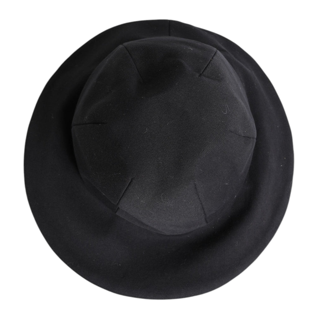 Dolce & Gabbana Black Cotton Wide Brim Bucket Hat