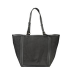 Black polyester women’s handbag by Tommy Hilfiger, featuring a sleek design and gold-tone hardware.