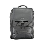 Calvin Klein Nero polyester men's backpack with adjustable straps and multiple compartments, stylish and functional for everyday use.