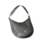 Tommy Hilfiger women's Nero Poliuretano handbag with sleek design and adjustable strap, featuring the brand's logo detail.