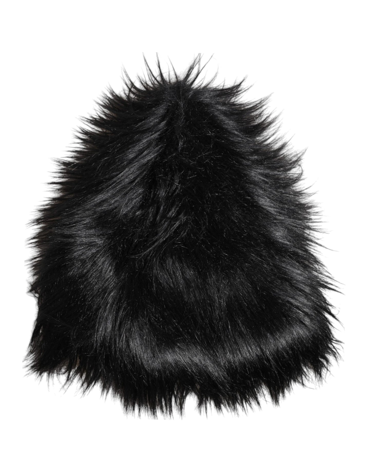 Dolce & Gabbana Black Acrylic Fur Womens Bucket Hat Dolce & Gabbana