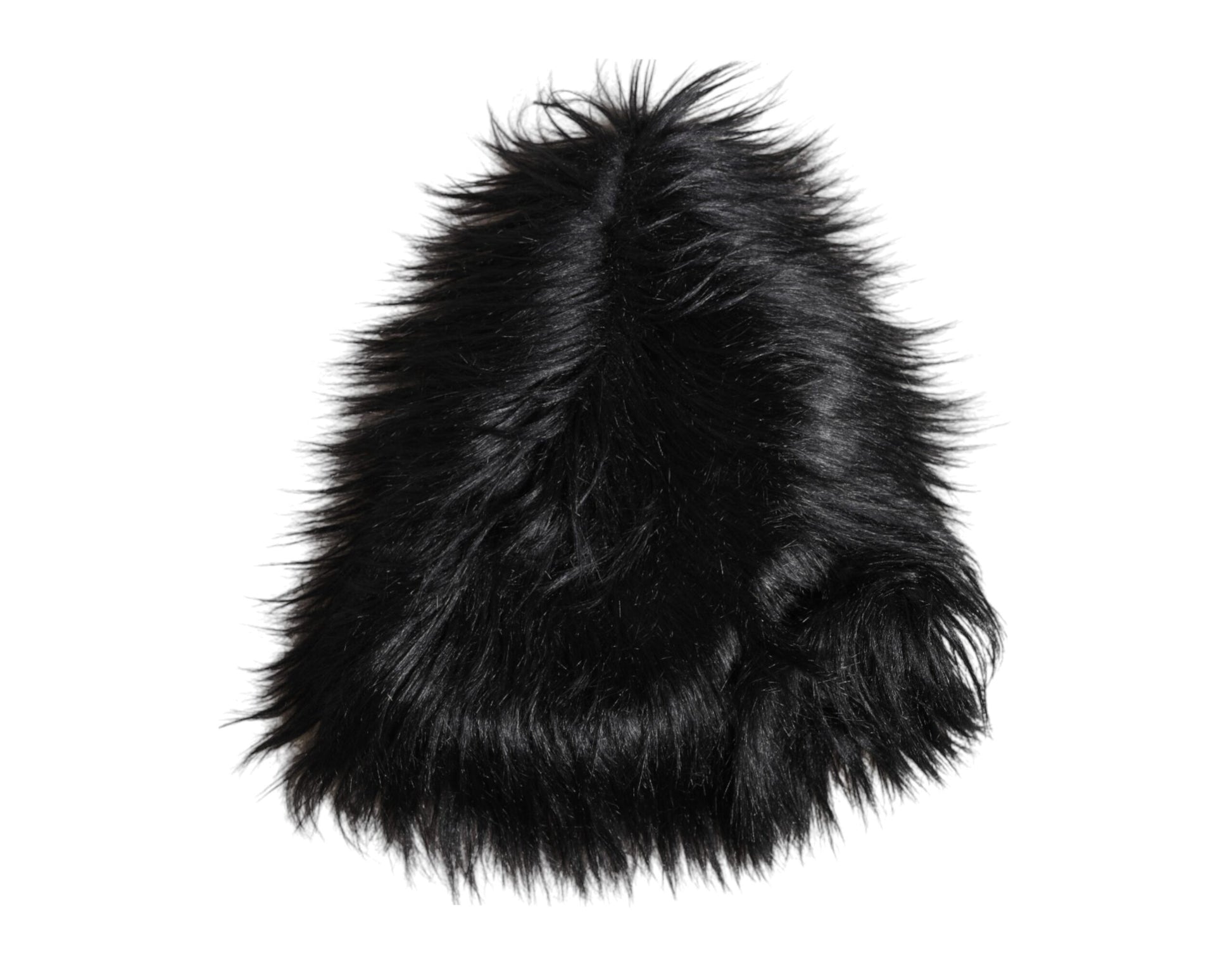 Dolce & Gabbana Black Acrylic Fur Womens Bucket Hat Dolce & Gabbana