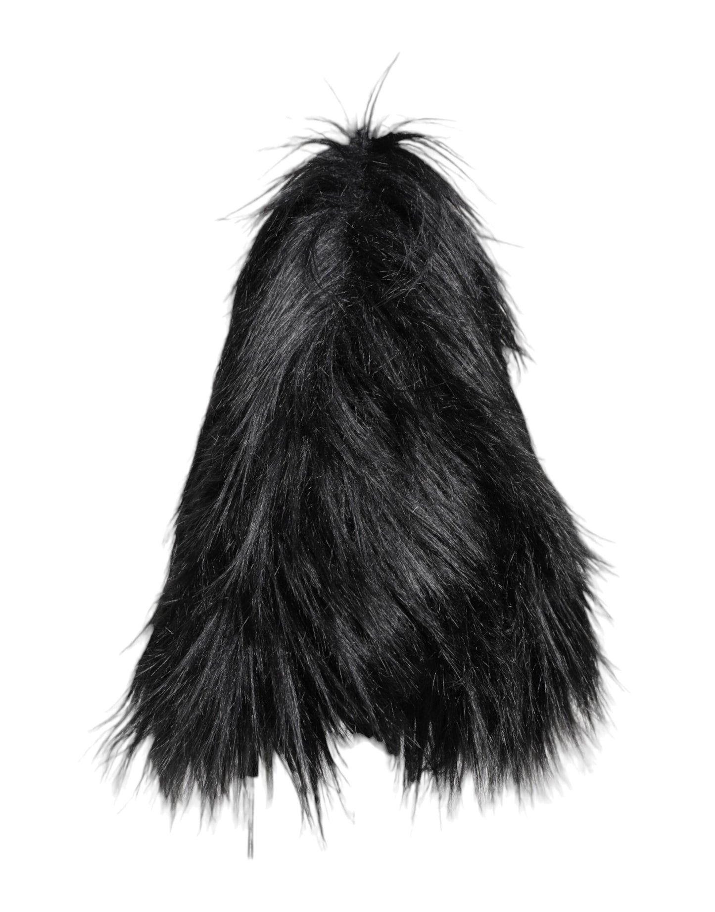 Dolce & Gabbana Black Acrylic Fur Womens Bucket Hat Dolce & Gabbana