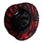 Dolce & Gabbana Black Red Stripe Polyester Wide Brim Bucket Hat