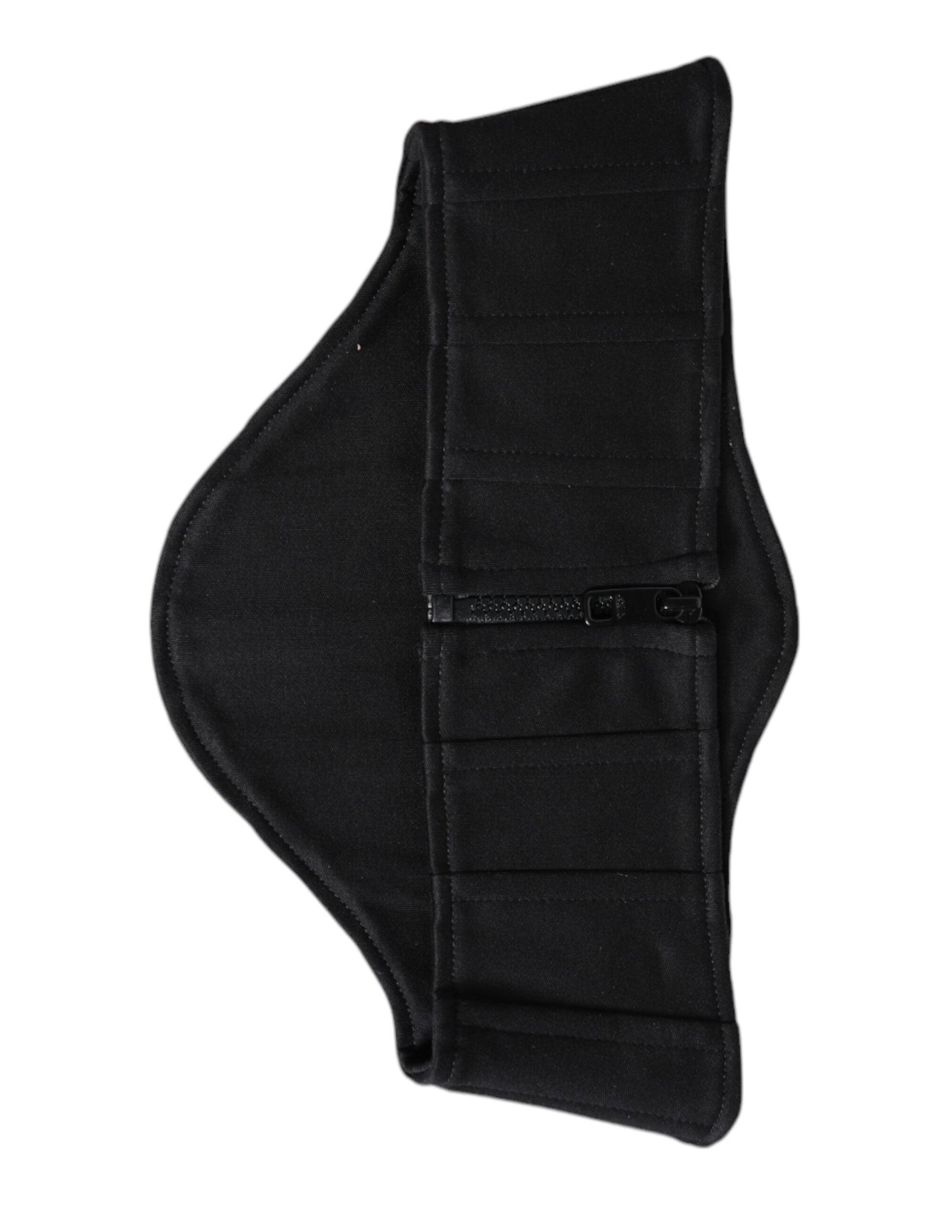 Dolce & Gabbana Black Cotton Waist Tuxedo Belt Cummerbund Dolce & Gabbana
