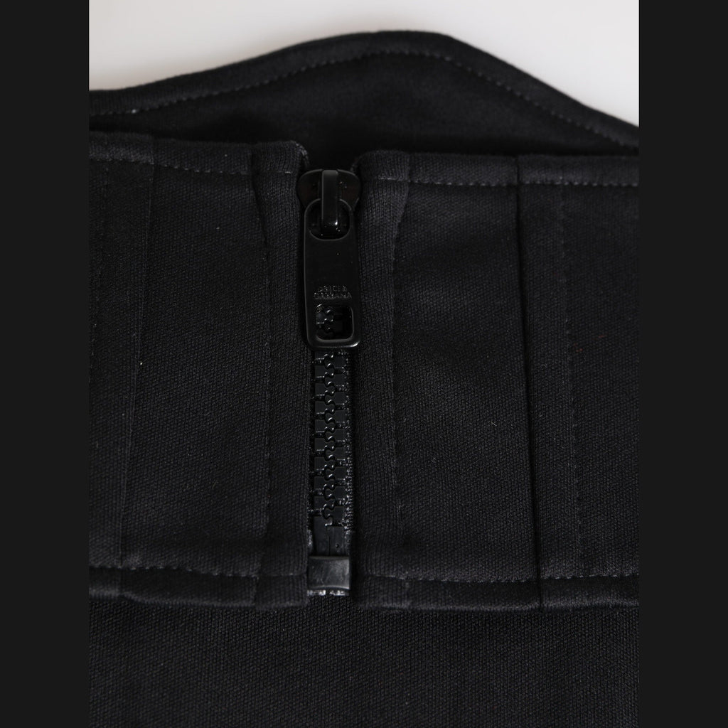 Dolce & Gabbana Black Cotton Waist Tuxedo Belt Cummerbund