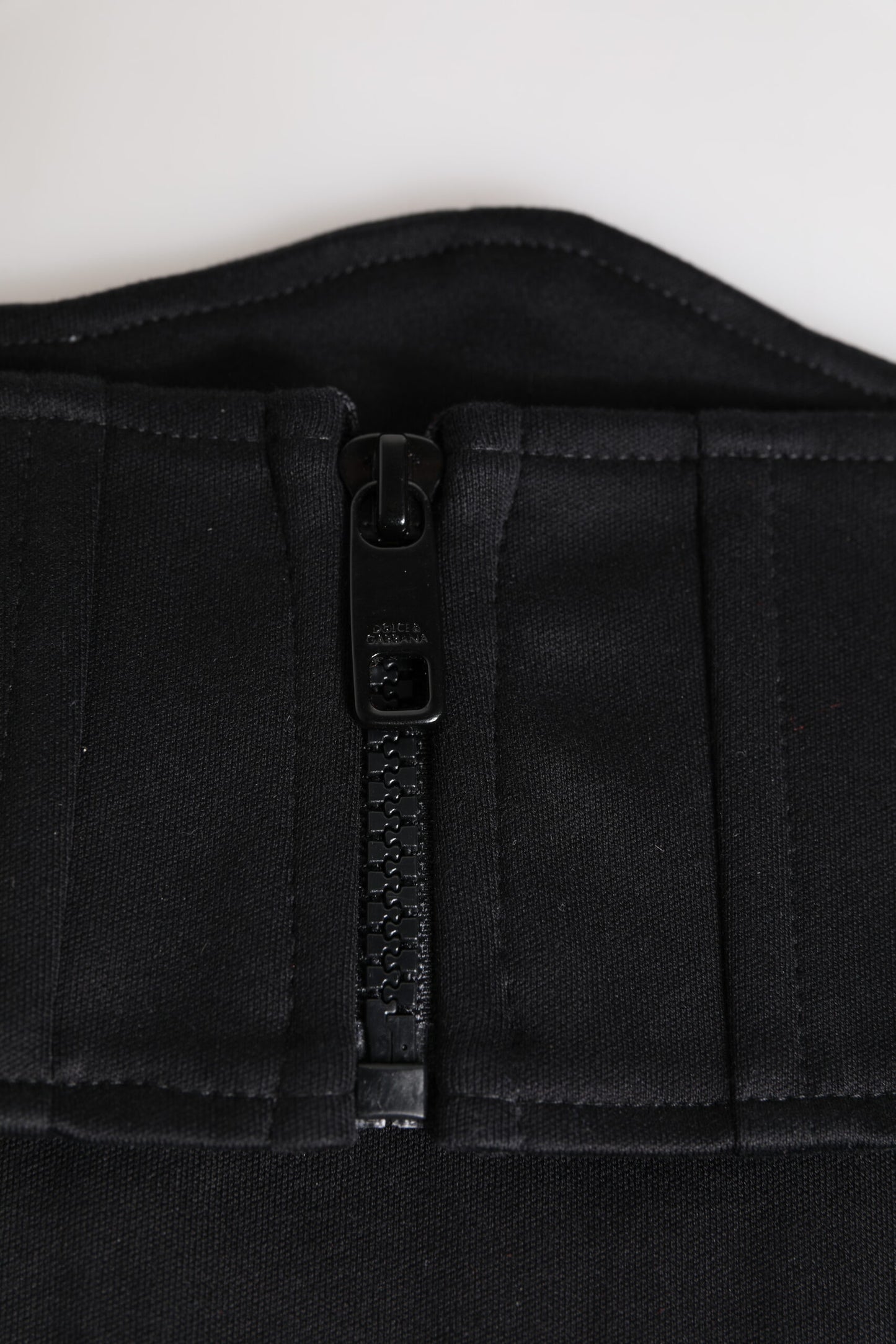 Dolce & Gabbana Black Cotton Waist Tuxedo Belt Cummerbund Dolce & Gabbana