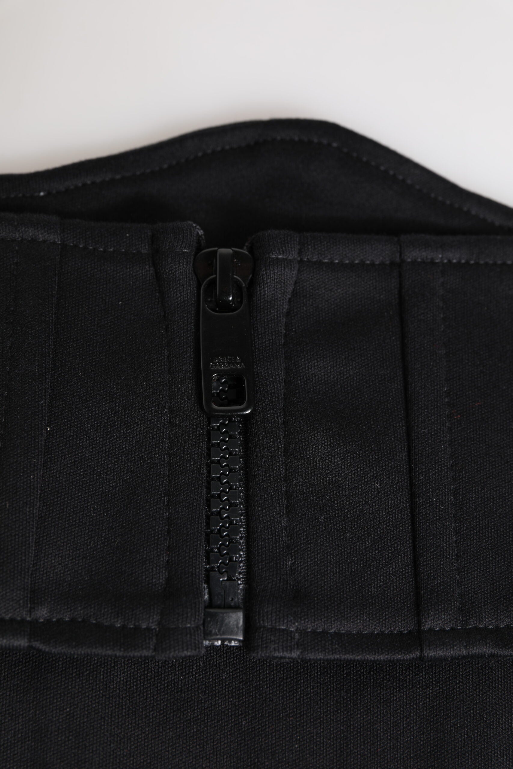 Dolce & Gabbana Black Cotton Waist Tuxedo Belt Cummerbund Dolce & Gabbana