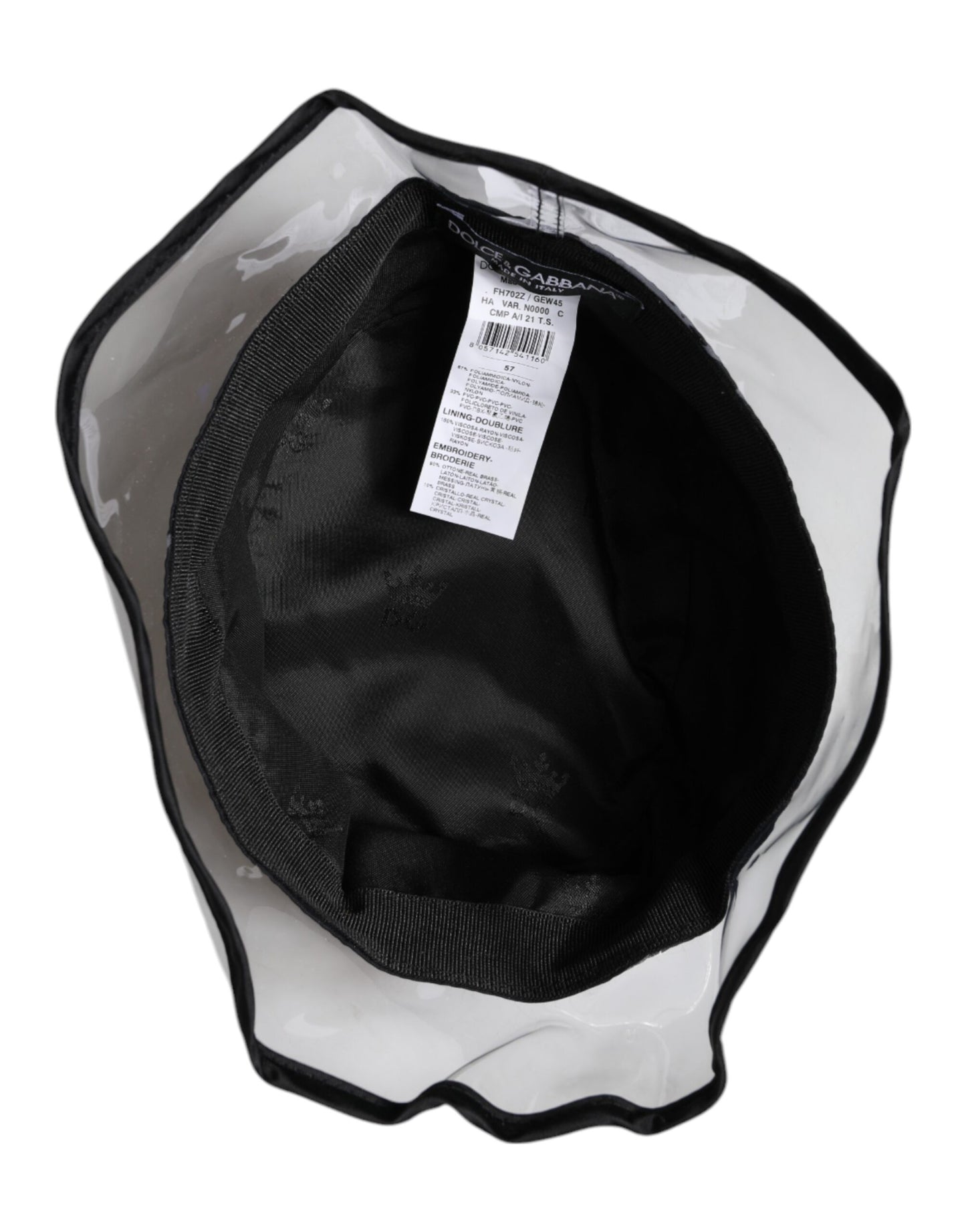 Dolce & Gabbana Black Nylon PVC DG Logo Bucket Hat Dolce & Gabbana