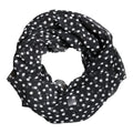 Dolce & Gabbana Black Polka Dots Polyester Wrap Shawl Scarf