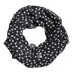 Dolce & Gabbana Black Polka Dots Polyester Wrap Shawl Scarf