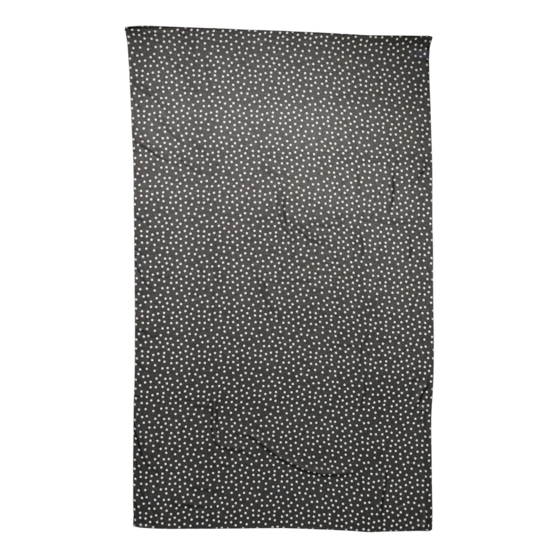Dolce & Gabbana Black Polka Dots Polyester Wrap Shawl Scarf