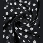 Dolce & Gabbana Black Polka Dots Polyester Wrap Shawl Scarf