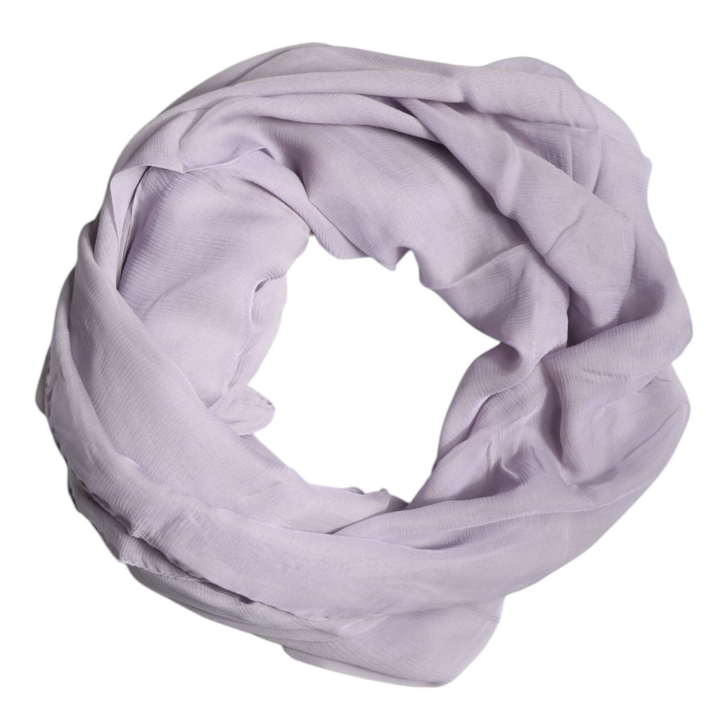 Dolce & Gabbana Purple Silk Rectangle Wrap Shawl Scarf