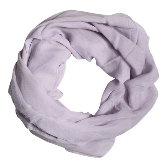 Dolce & Gabbana Purple Silk Rectangle Wrap Shawl Scarf