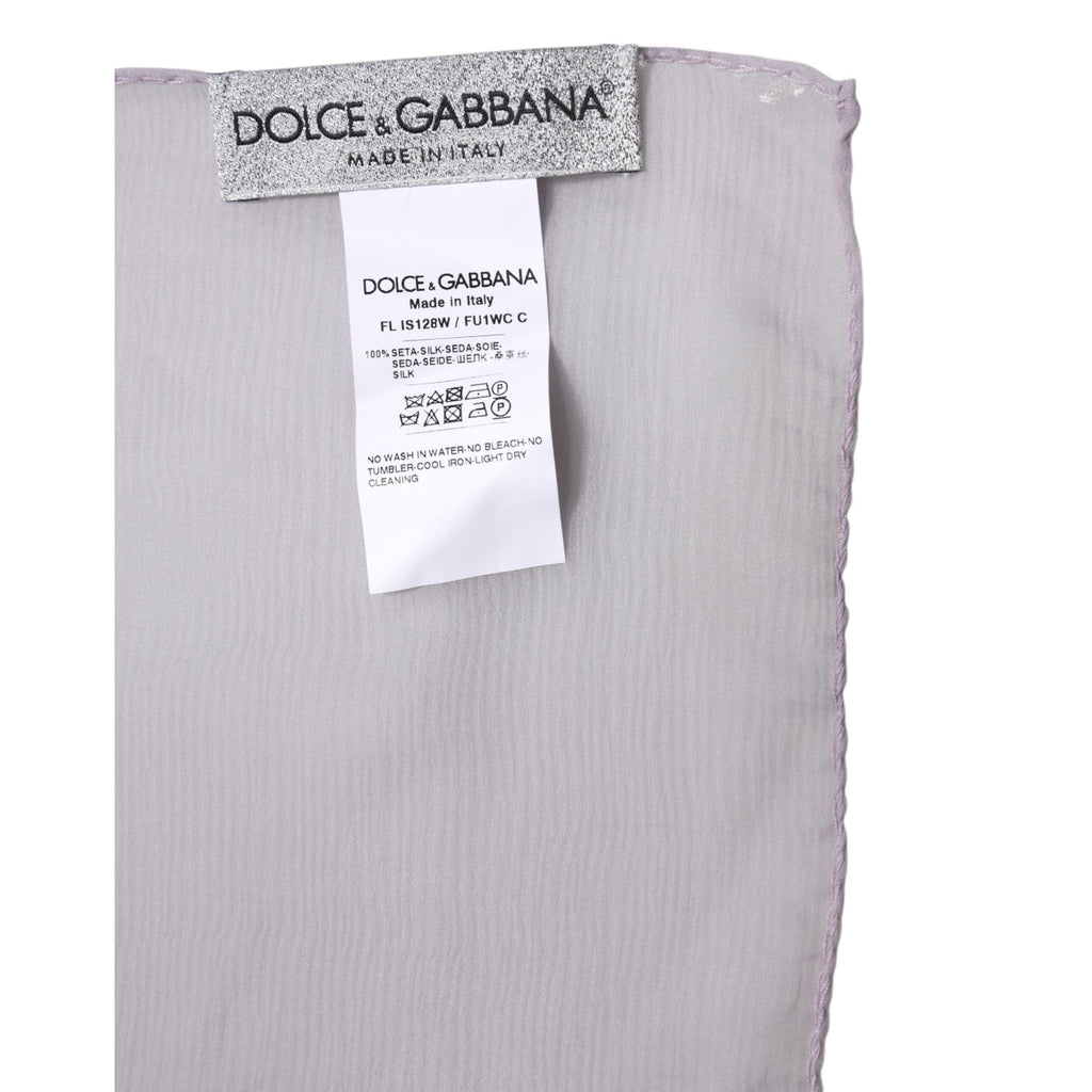 Dolce & Gabbana Purple Silk Rectangle Wrap Shawl Scarf