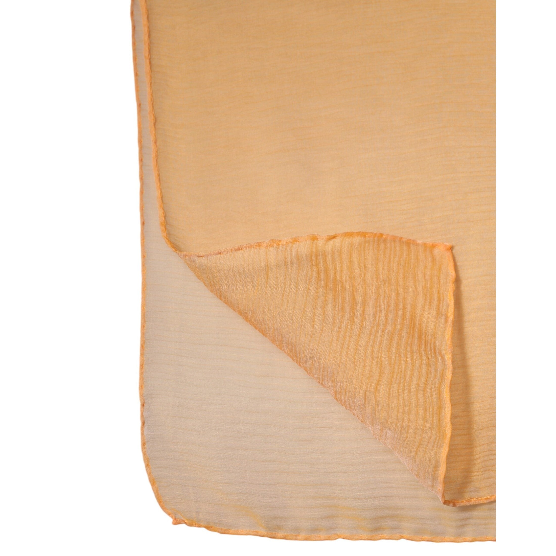Dolce & Gabbana Orange Silk Rectangle Wrap Shawl Scarf
