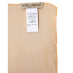 Dolce & Gabbana Orange Silk Rectangle Wrap Shawl Scarf