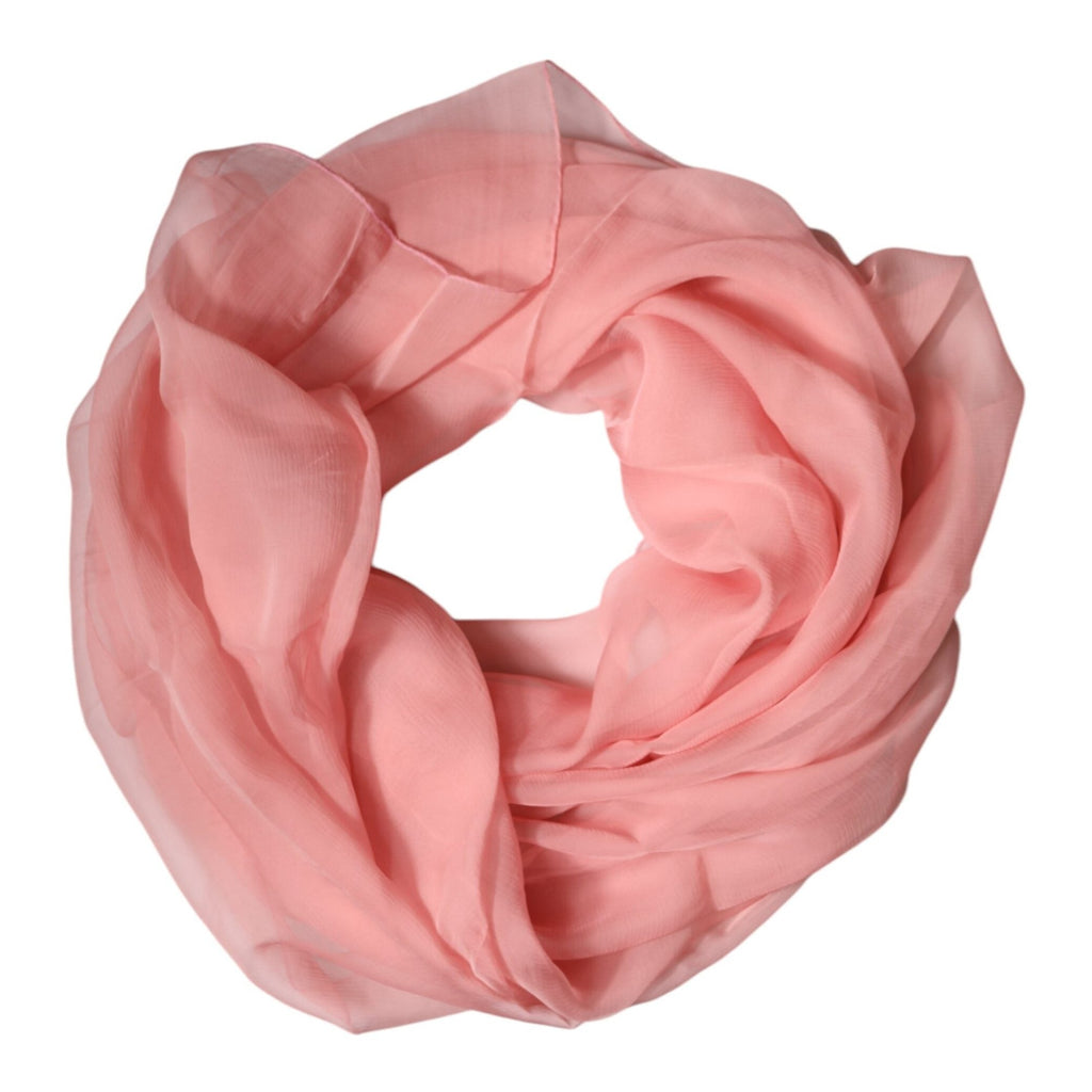 Dolce & Gabbana Pink Silk Rectangle Women Wrap Shawl Scarf