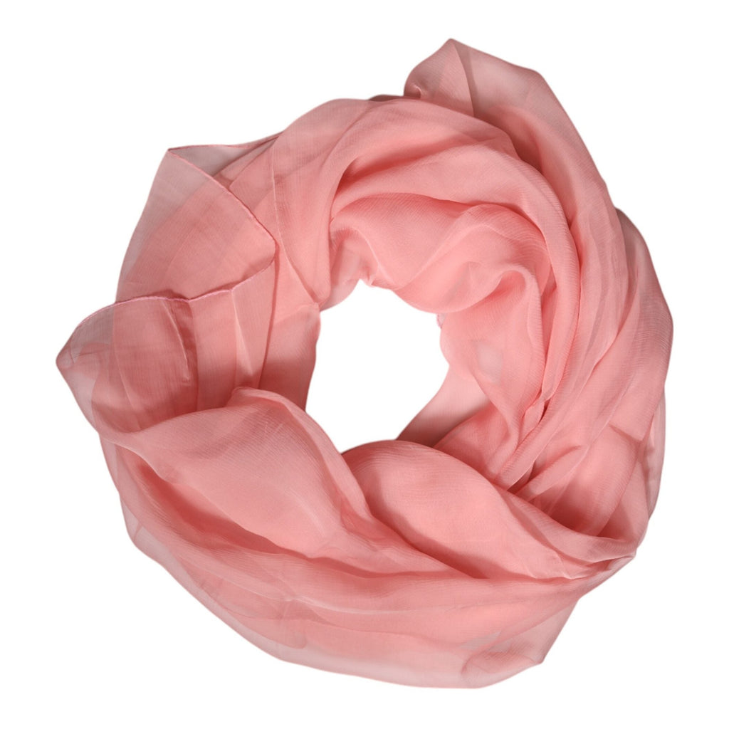 Dolce & Gabbana Pink Silk Rectangle Women Wrap Shawl Scarf