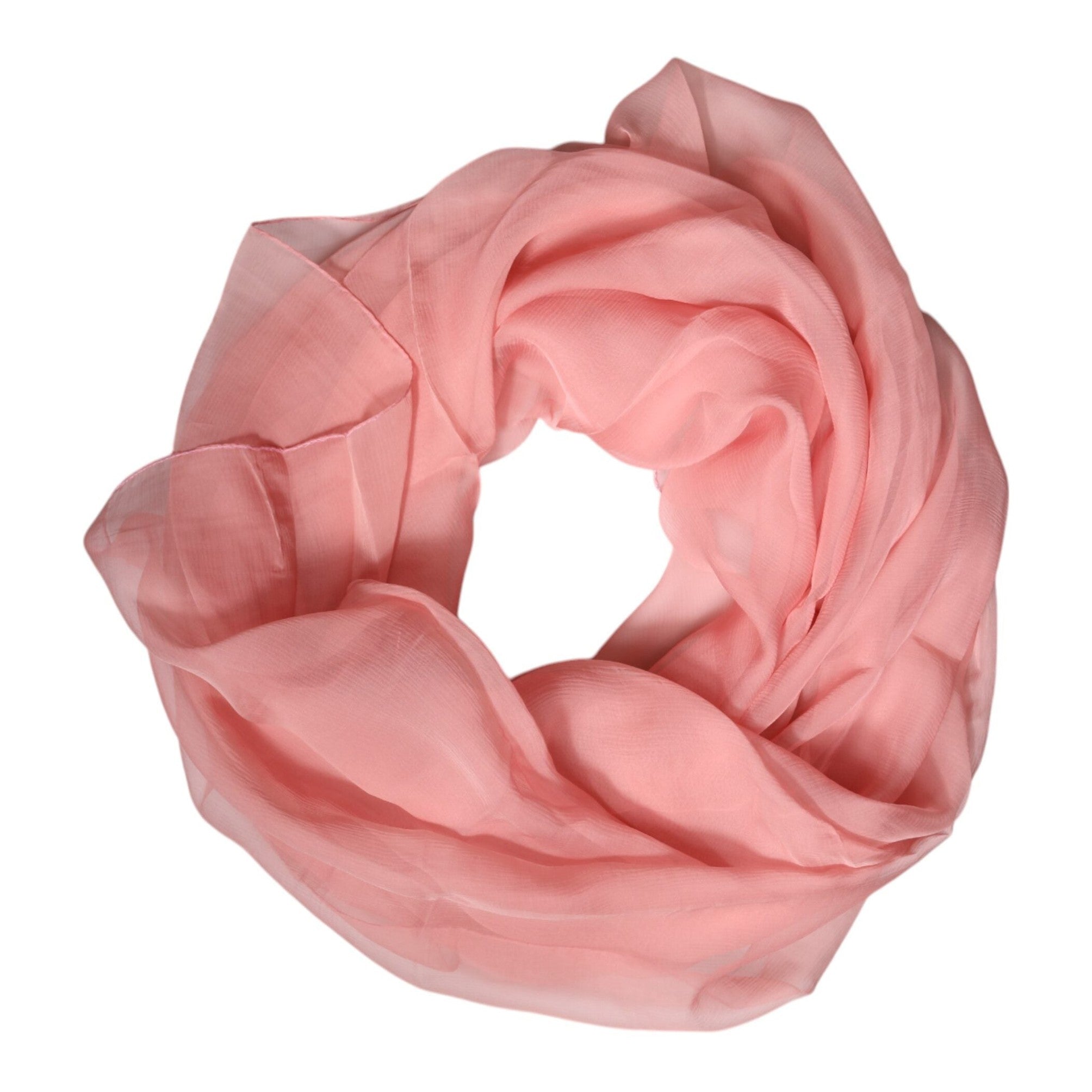 Dolce & Gabbana Pink Silk Rectangle Women Wrap Shawl Scarf