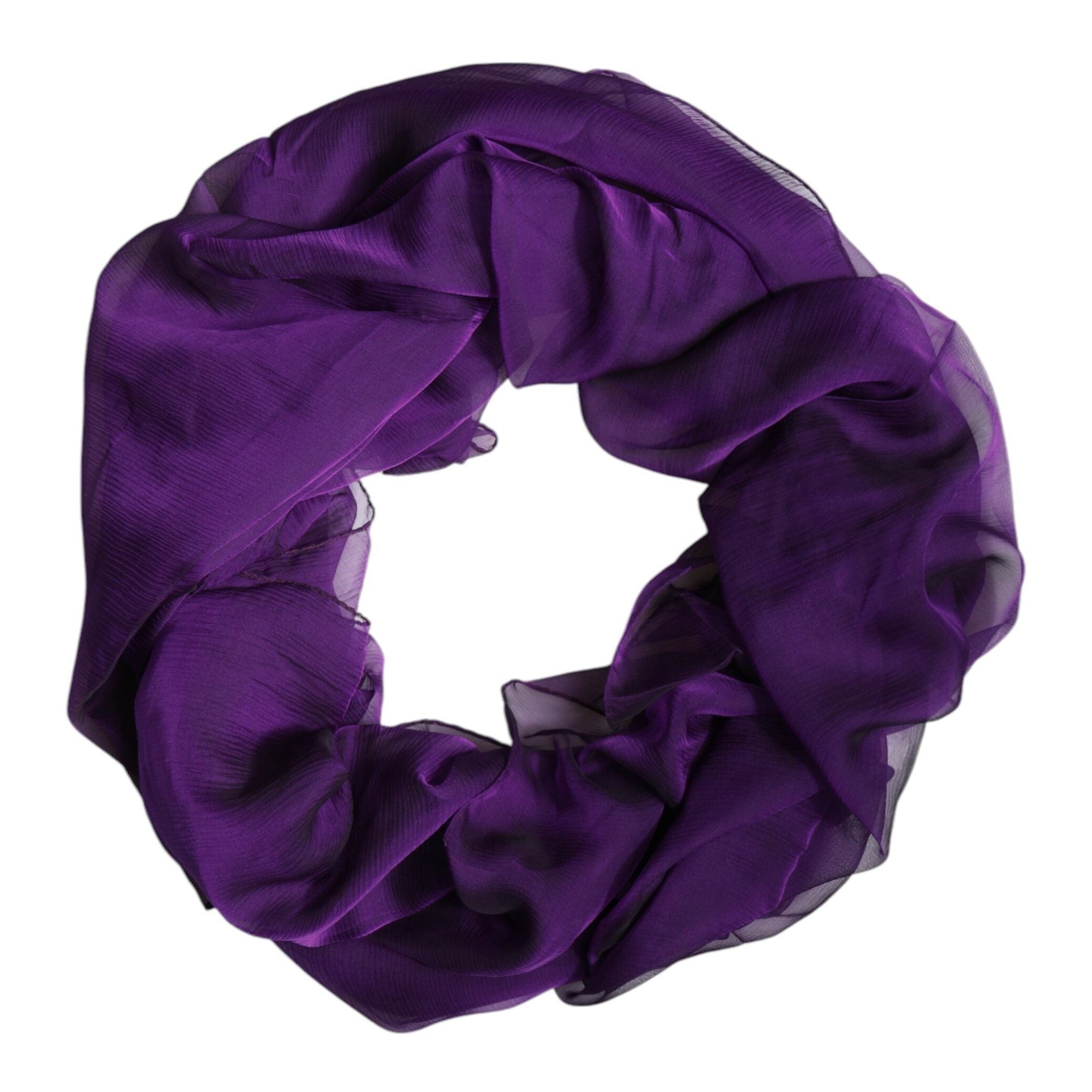 Dolce & Gabbana Purple Silk Rectangle Wrap Shawl Scarf